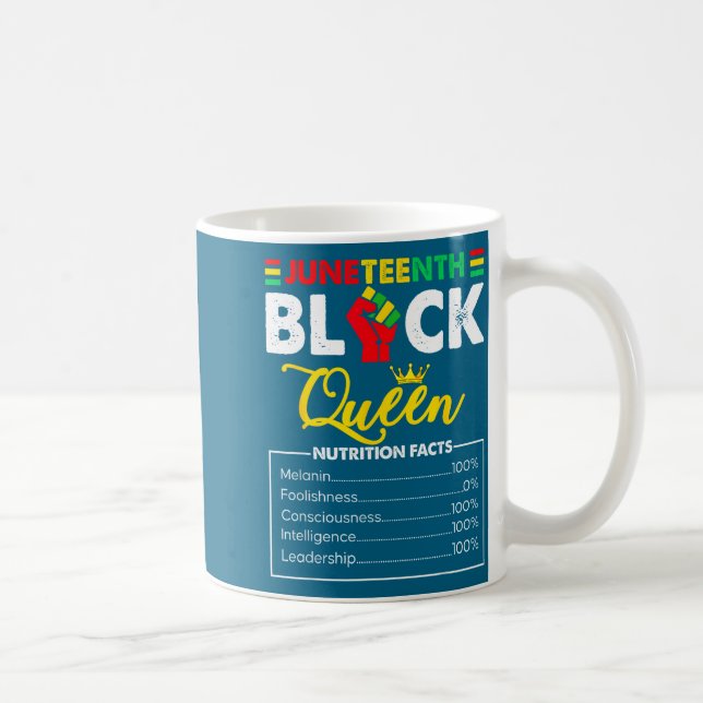 Caneca De Café Nutricional da rainha negra africana do juneteenth (Direita)