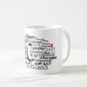 Caneca De Café Nuvem Adjetiva do Word começando com a letra C