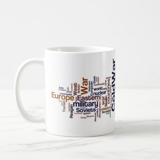 Caneca De Café Nuvem da palavra da guerra fria (Esquerda)