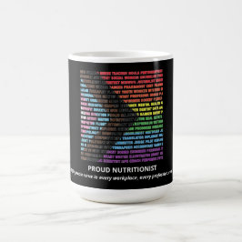 Caneca De Café Nuvem de Palavras Arco-íris Diversidade LGBT Orgul