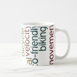 Caneca De Café nuvem de palavras de bicicleta