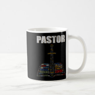 Caneca De Café Nuvem de palavras do ministro cristão Igreja Pasto