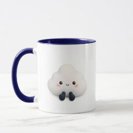 Caneca de Café Nuvem Kawaii Fofa