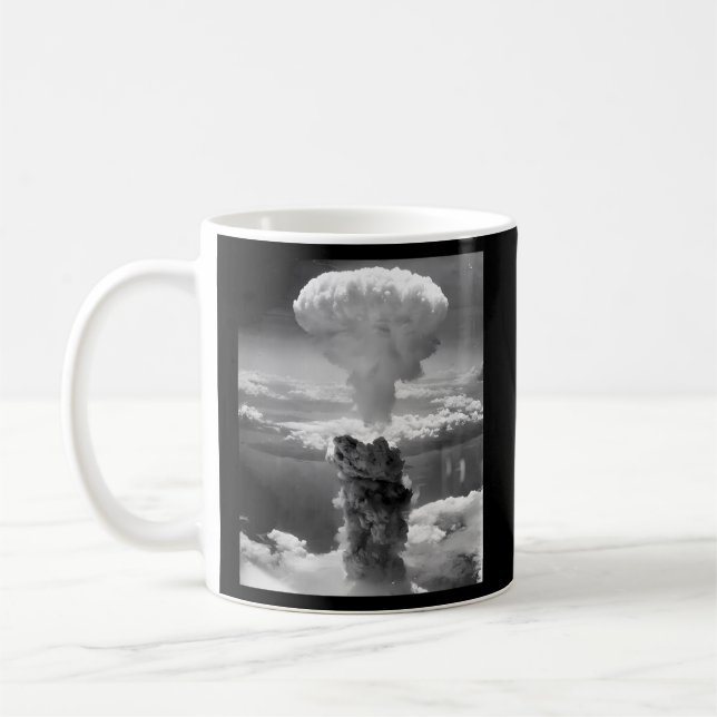 Caneca De Café Nuvem Nuclear Atômica Contra Testes Nucleares (Esquerda)