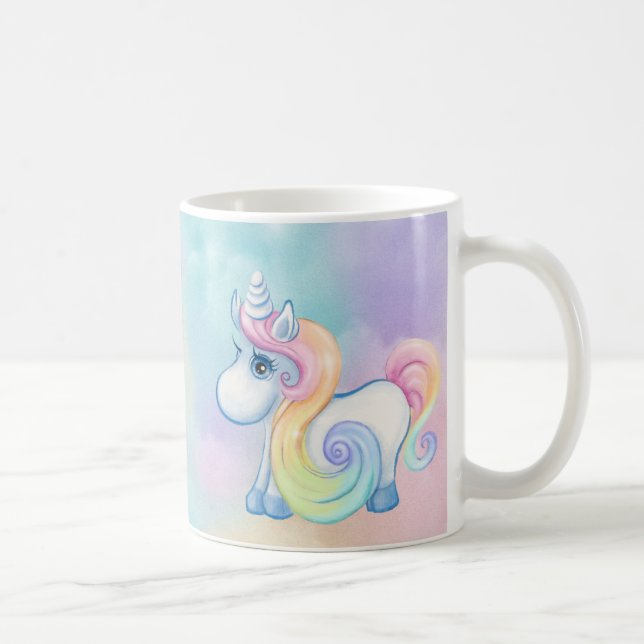 Caneca De Café Nuvem original do Pastel do unicórnio (Direita)