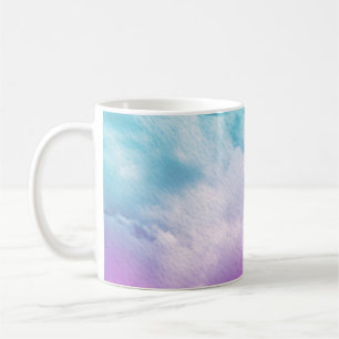 Caneca De Café nuvem suave fantástica com cor pastel gradiente e