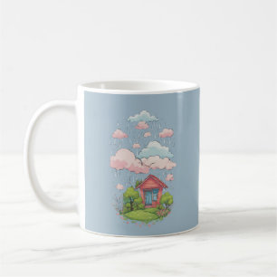 Caneca De Café Nuvens 15 vívidas, céu,cores do arco-íris, nuvens