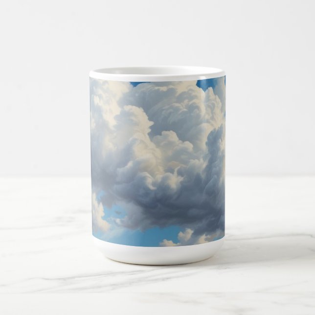 Caneca De Café Nuvens brancas e céu azul limpo (Centro)