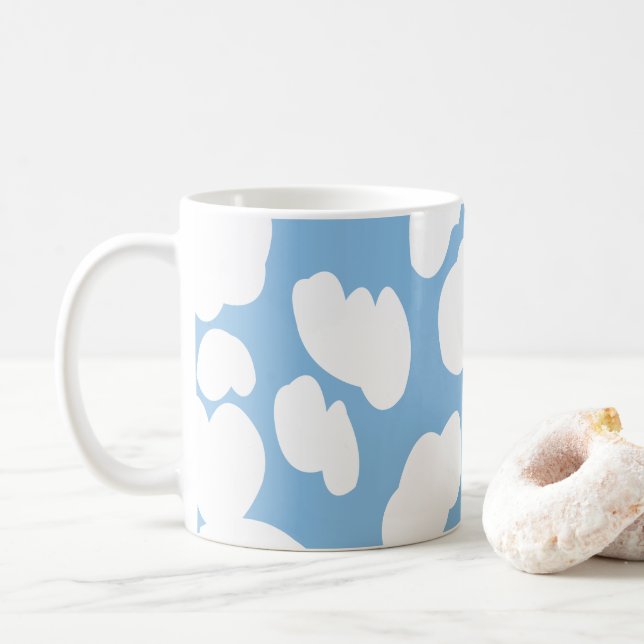 Caneca De Café Nuvens Céu Azul Nuvens (Com Donut)