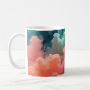 Caneca De Café Nuvens Coloridas Enroladas
