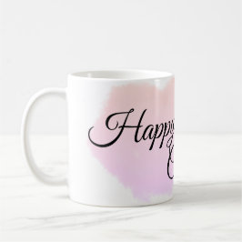 Caneca De Café Nuvens cor-de-laranja cor-de-rosa pastel feliz ani