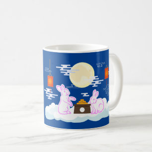 Caneca De Café Nuvens de Bolo-de-Lua do Festival de outono de méd