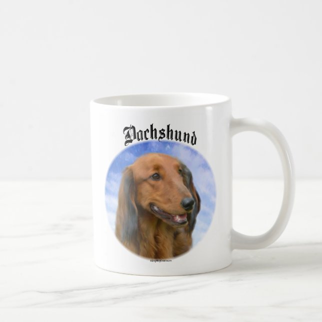 Caneca De Café Nuvens de Dachshund (Direita)