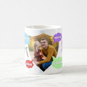 Caneca De Café Nuvens de Palavras do Dia dos Pais Melhor Pai