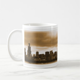 Caneca De Café Nuvens de Tempestade se reunindo sobre Chicago Mug