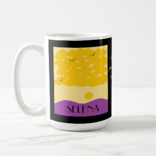 Caneca De Café Nuvens do Pôr do Sol sobre Colinas Roxas: