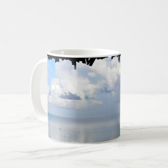 Caneca De Café Nuvens sobre Bora Bora (Frente Esquerda)