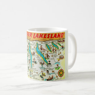 Caneca De Café NY Finger Lagos Map Mug