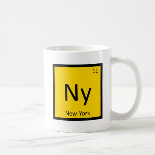 Caneca De Café Ny - Mesa periódica de química do estado de Nova
