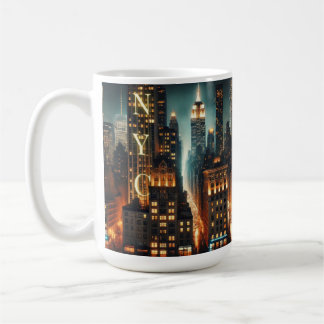 Caneca De Café NYC Cityscape Mug - Icônica Nova Iorque Skyline D