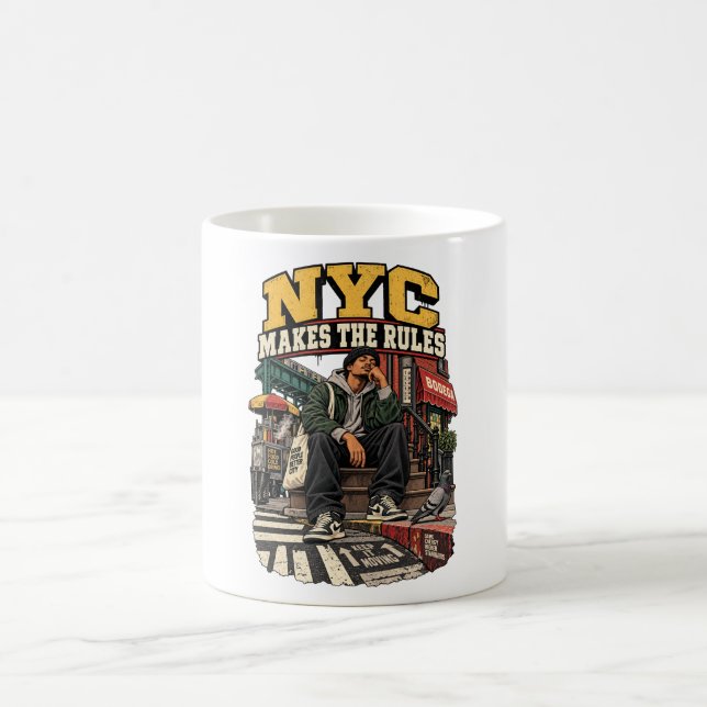 Caneca De Café NYC Faz as Regras (Centro)