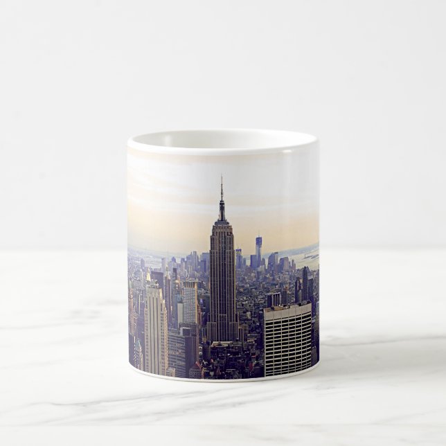 Caneca De Café NYC skyline ESB, WTC 4 (Centro)