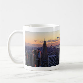 Caneca De Café NYC Skyline imediatamente antes do pôr do sol