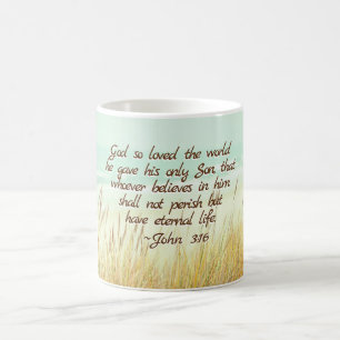 Caneca De Café O 3:16 de John para o deus amou assim o mundo,