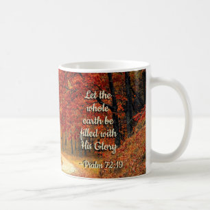Caneca De Café O 72:19 do salmo deixou a terra ser enchido com