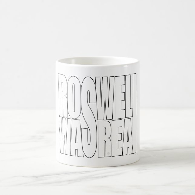 Caneca De Café O acidente de Roswell OFO realmente aconteceu (Centro)