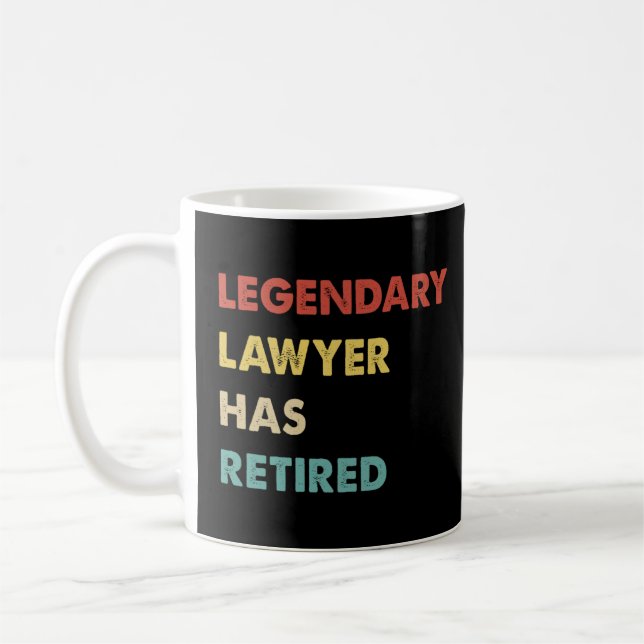 Caneca De Café O Advogado Legendário Retrô Se Aposentou (Esquerda)