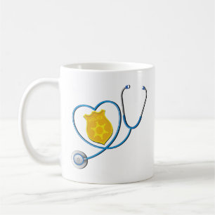 Caneca De Café O agente da polícia orgulhoso da enfermeira acopl