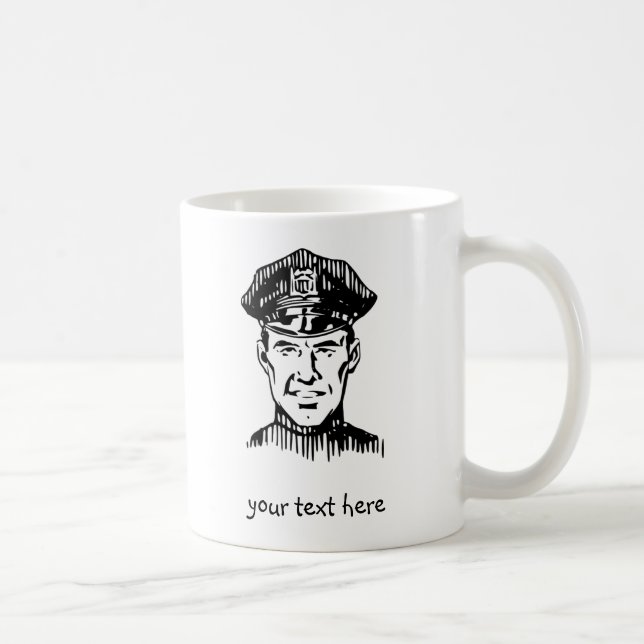 Caneca De Café O agente da polícia personaliza (Direita)