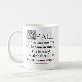 Caneca De Café O alfabeto - o centauro de Goudy