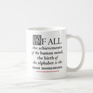 Caneca De Café O alfabeto - o centauro de Goudy