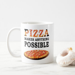 Caneca De Café O amante da pizza cita - a pizza torna qualquer
