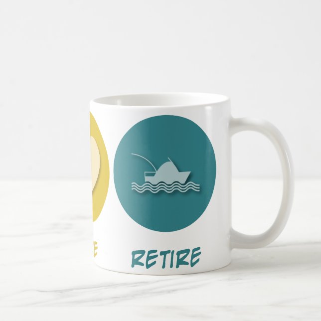 Caneca De Café O amor da paz aposenta-se (Direita)