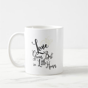 Caneca De Café O amor das citações cresce o melhor em casas