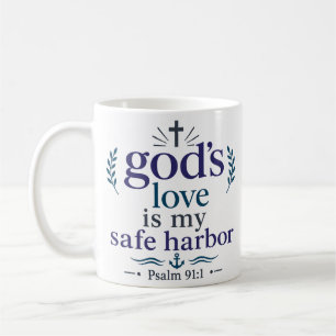 Caneca De Café O Amor de Deus É Meu Porto Seguro Verdade Bíblica