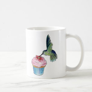 Caneca De Café O amor do cupcake do colibri está no ar