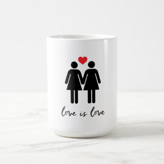 Caneca De Café O amor é amor (as mulheres) + Coração