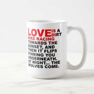 Caneca De Café O Amor é Como Uma Camisa de Motocross de Moto de T
