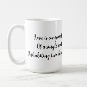 Caneca De Café O amor é composto de uma única alma