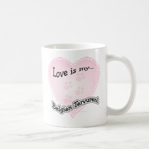 Caneca De Café O amor é o meu Tervuren belga
