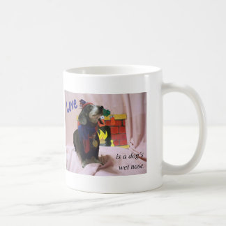 Caneca De Café O amor é o nariz molhado de um cão
