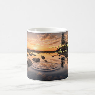 Caneca De Café O amor é o rio da vida no mundo Mug