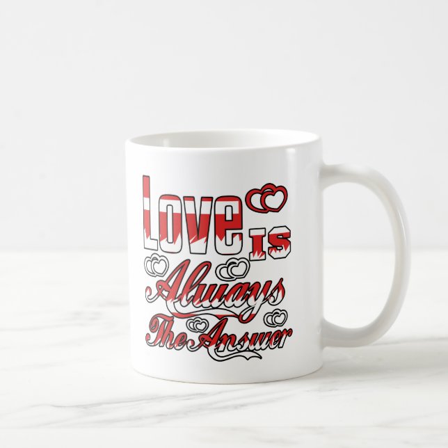 Caneca De Café o amor é sempre a resposta do café Mug (Direita)