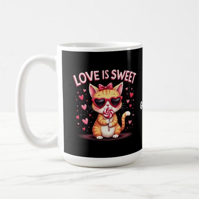 Caneca De Café O Amor É Um Bom Momento Delicioso Cheio De Choco (Esquerda)