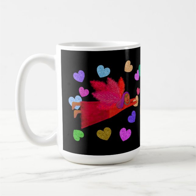 Caneca De Café O amor está no Namorados do Anjo do Ar (Esquerda)