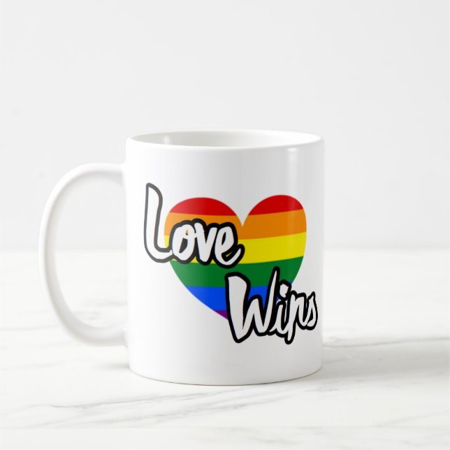 Caneca De Café O amor ganha - Orgulho LGBTQ+ #2 (Esquerda)